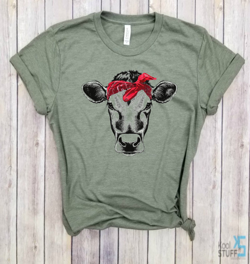 Cow with Bandana - Red Heifer Shirt